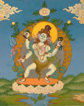 踊るシヴァ チベット タンカ仏教 Oil Paintings